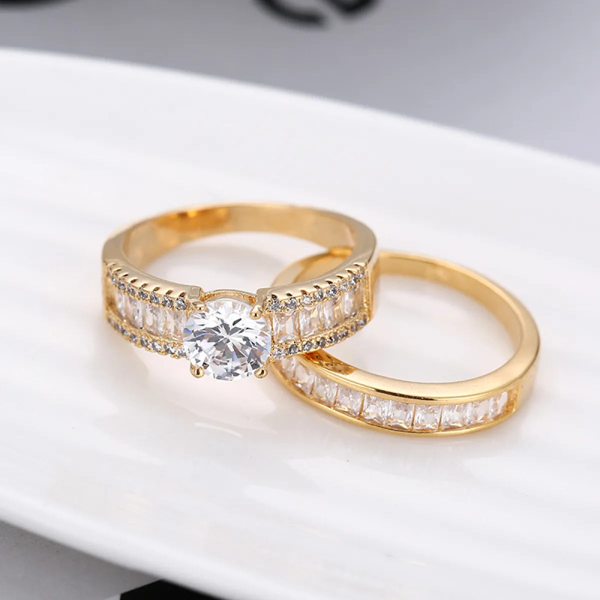 Simulated Diamond Engagement Rings