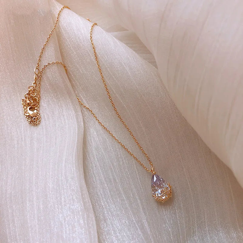 Crystal Water Drop Necklace