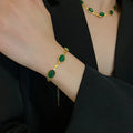 Green Stone Multilayer Necklace