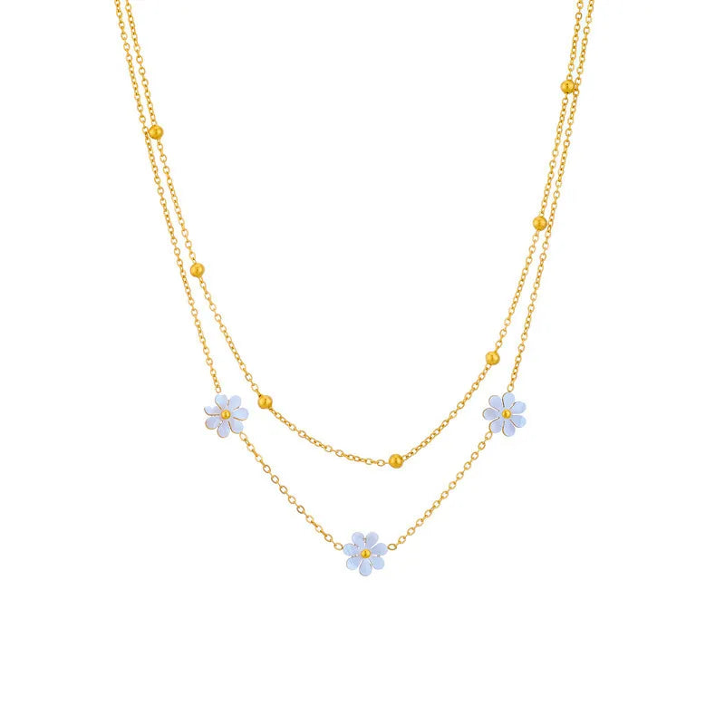 Stainless Steel Daisy Jewelry Set