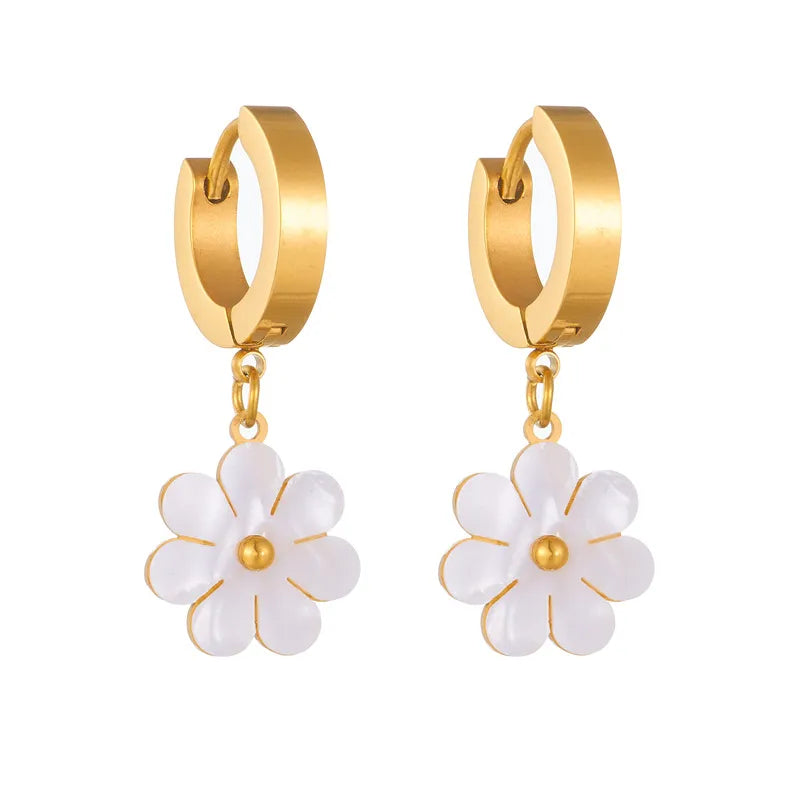 Stainless Steel Daisy Jewelry Set