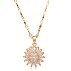 Double-Layer Sunflower Necklace