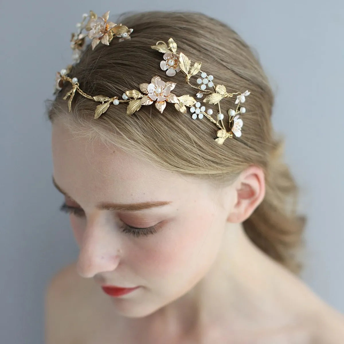 Asymmetric Handmade Bridal Head Jewelry
