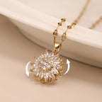 Double-Layer Sunflower Necklace