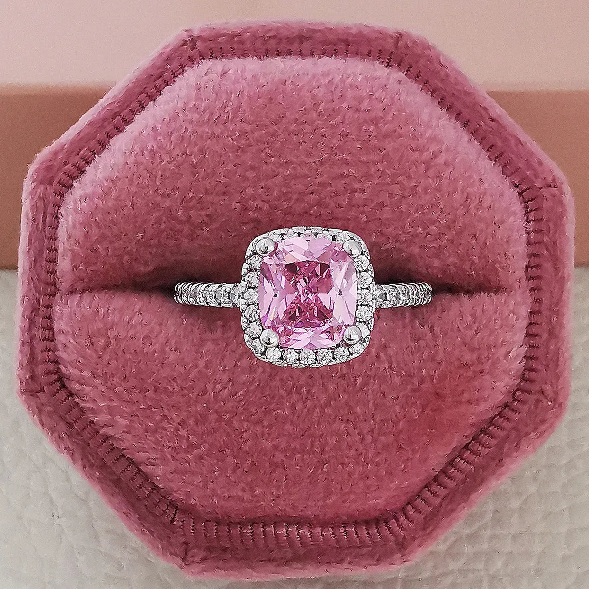Multicolor Cubic Zirconia Wedding Rings