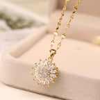 Double-Layer Sunflower Necklace
