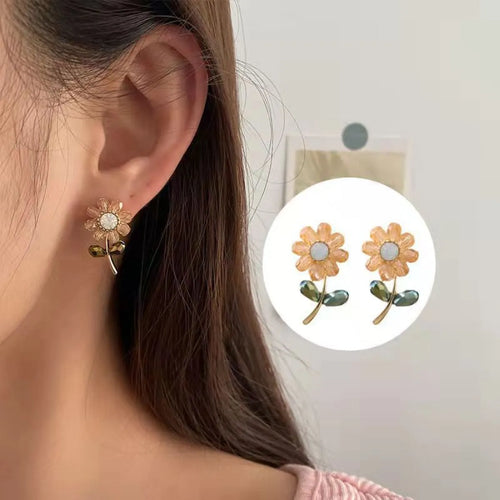 Crystal Petal Minimalist Women’s Earrings