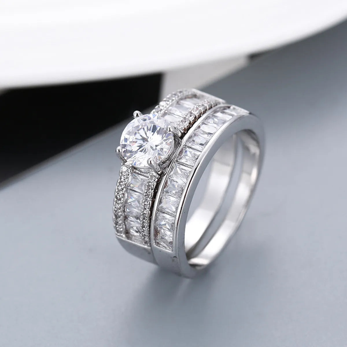 Simulated Diamond Engagement Rings