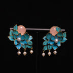 Handmade Peony Pearl Earrings