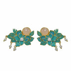 Handmade Peony Pearl Earrings