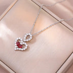 Rhinestone Crystal Heart Necklace