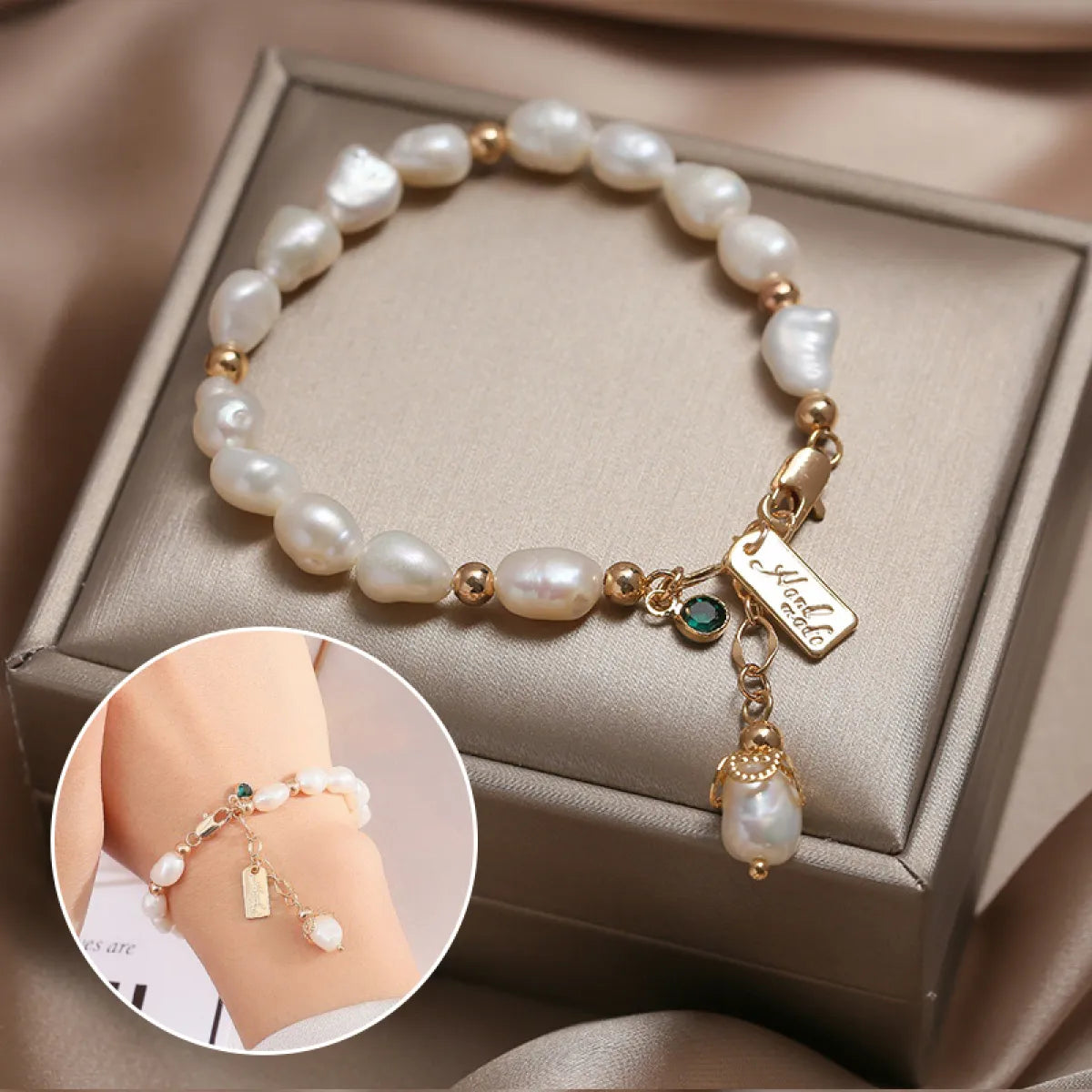 Natural Zircon Pearl Luxury Bracelet